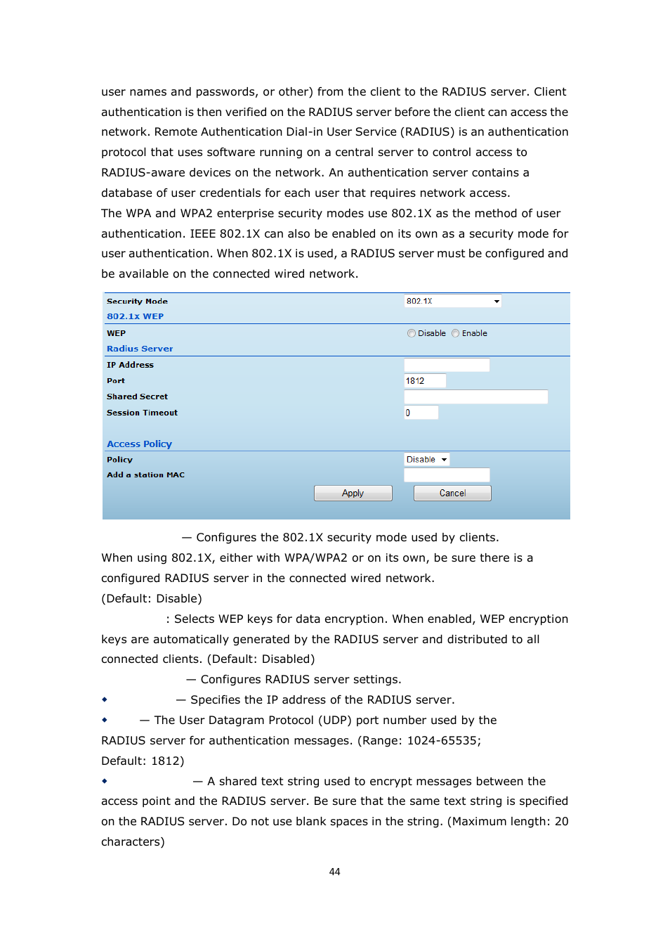 ALFA NETWORK R36 User Manual | Page 44 / 57