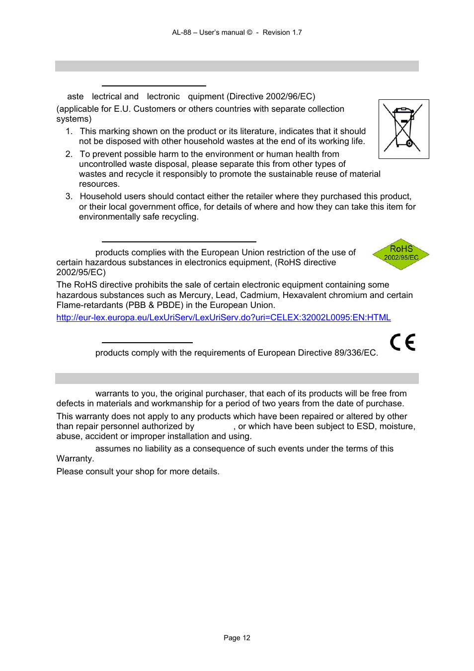 Alyseum AL-88 User Manual | Page 12 / 13