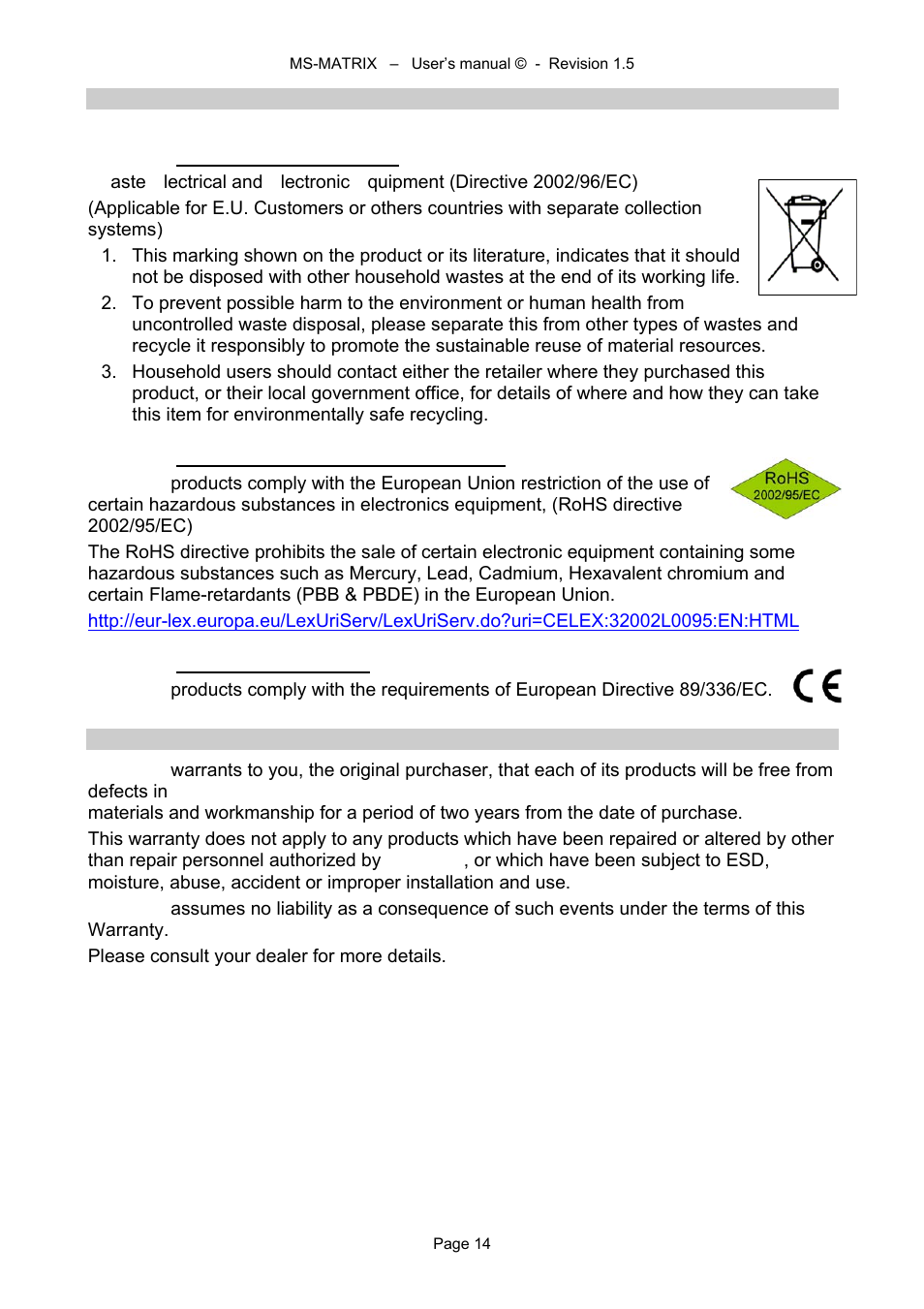 Alyseum MS-MATRIX User Manual | Page 14 / 15