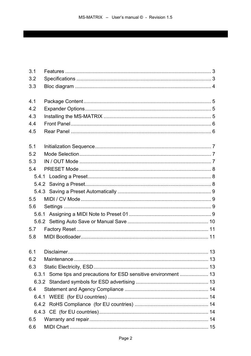 Alyseum MS-MATRIX User Manual | Page 2 / 15