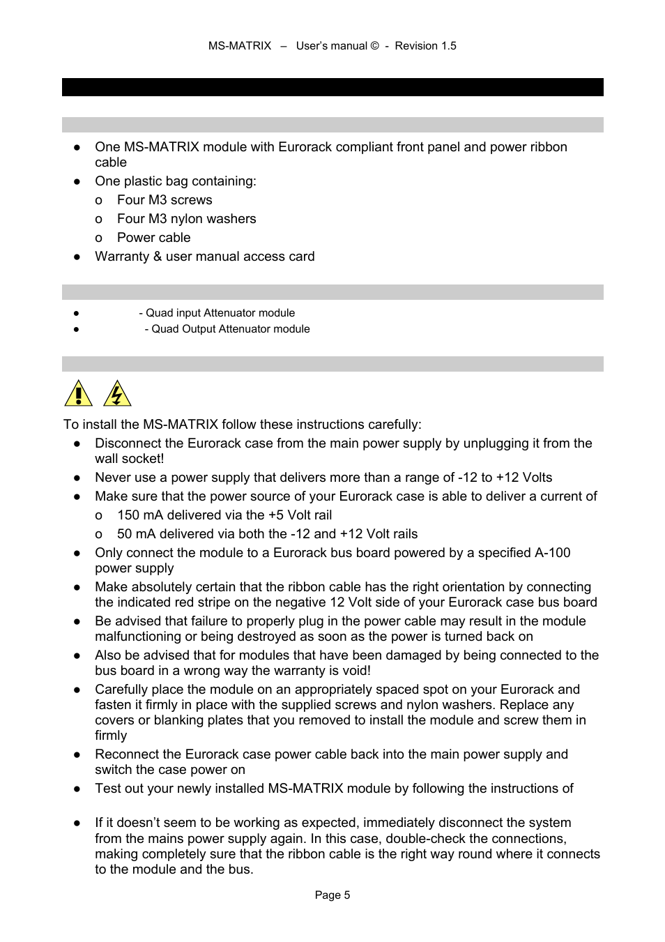4 hardware | Alyseum MS-MATRIX User Manual | Page 5 / 15