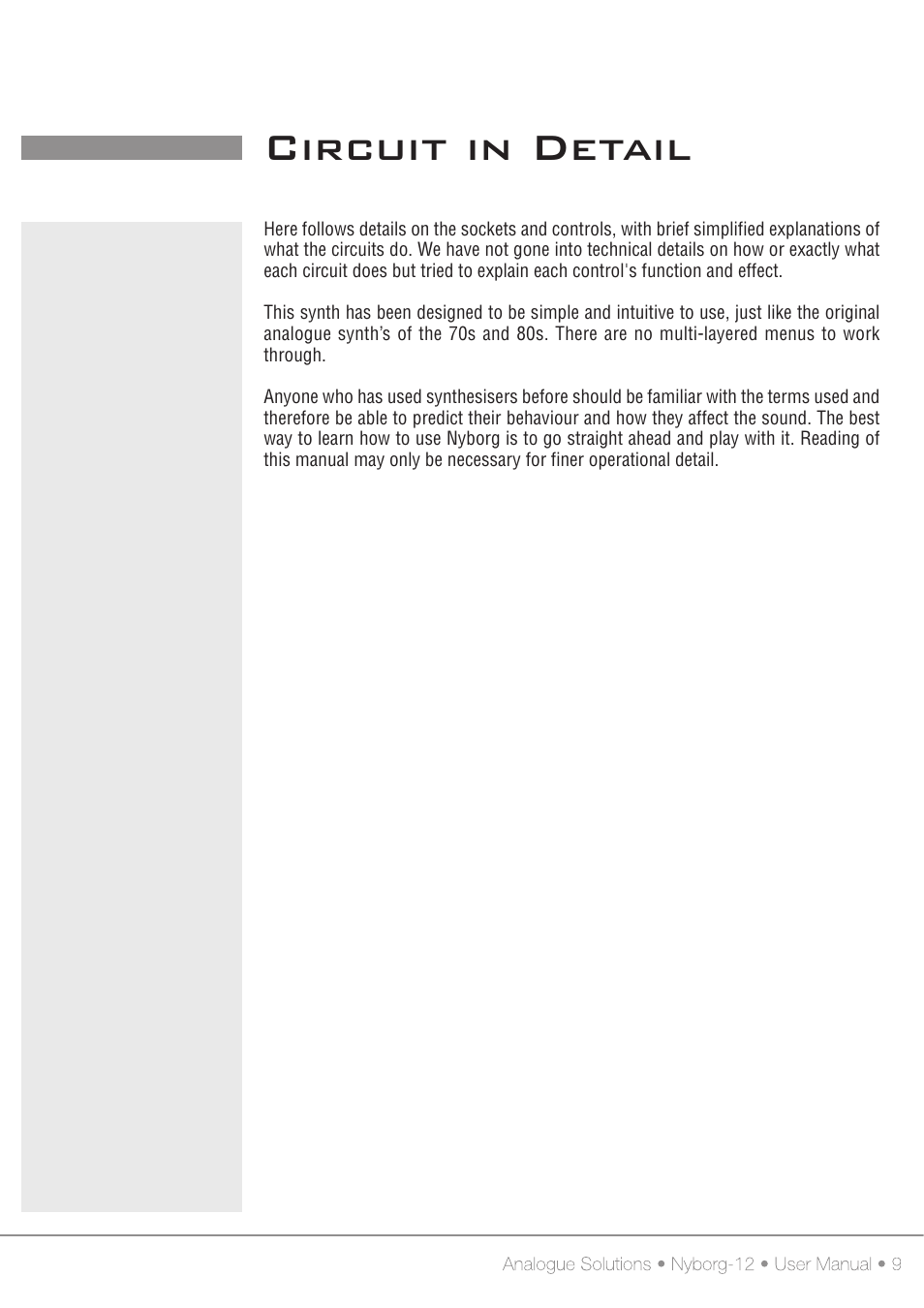 Circuit in detail | Analogue Solutions Nyborg User Manual | Page 10 / 30