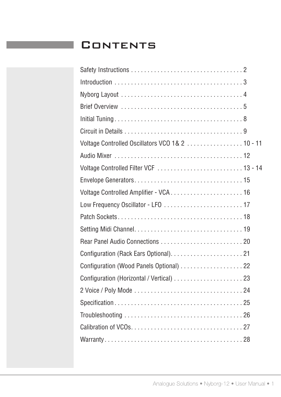 Analogue Solutions Nyborg User Manual | Page 2 / 30