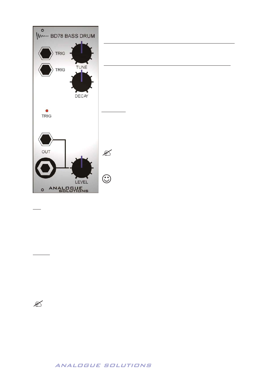 Analogue solutions, Bd78 bass/conga/bongo drum module | Analogue Solutions Concussor User Manual | Page 10 / 64