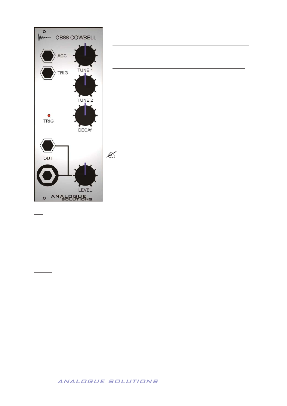 Analogue solutions, Cb88 cowbell module | Analogue Solutions Concussor User Manual | Page 21 / 64