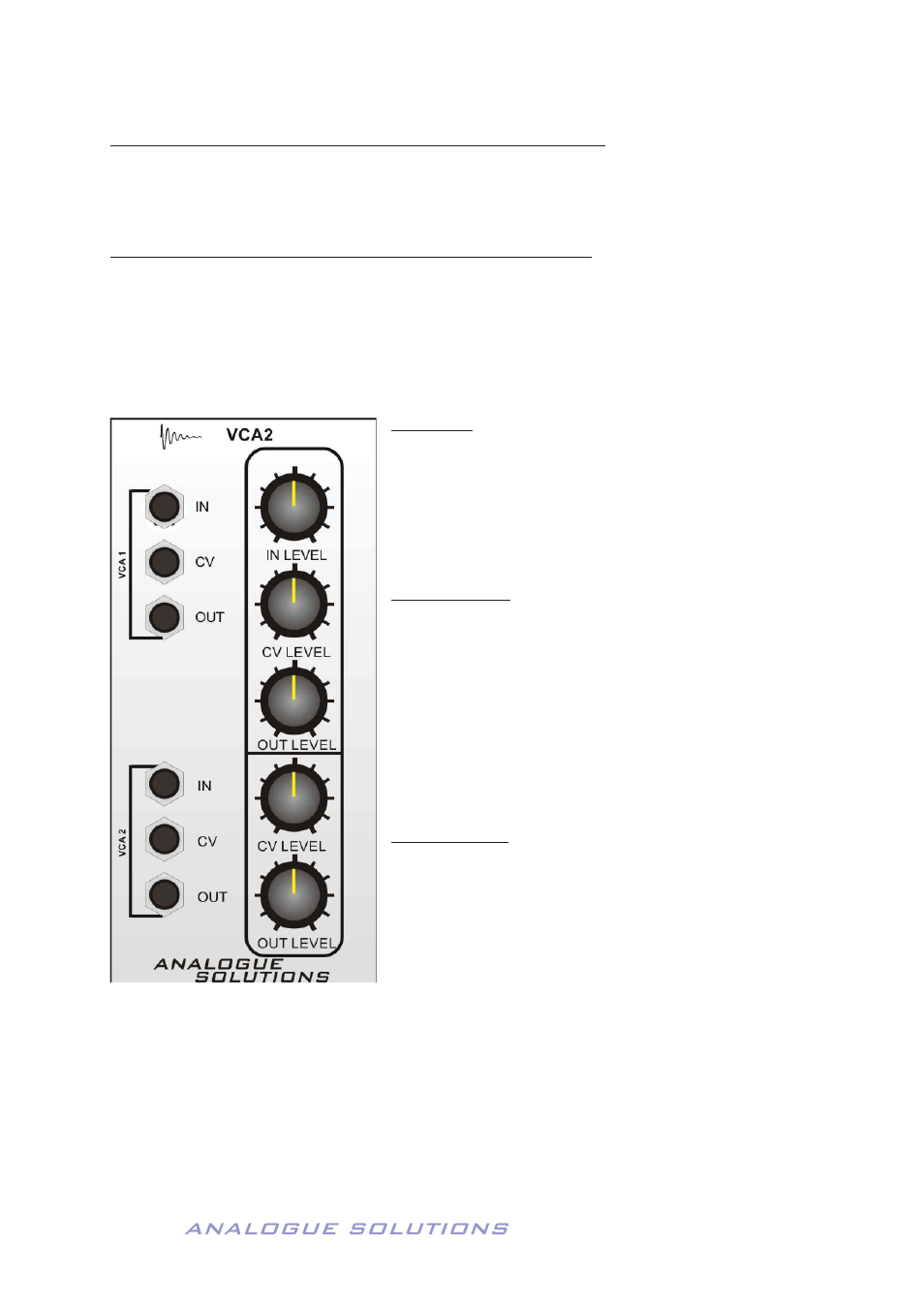 Analogue solutions, Vca2 - dual (2x) voltage controlled amplfier | Analogue Solutions Concussor User Manual | Page 43 / 64
