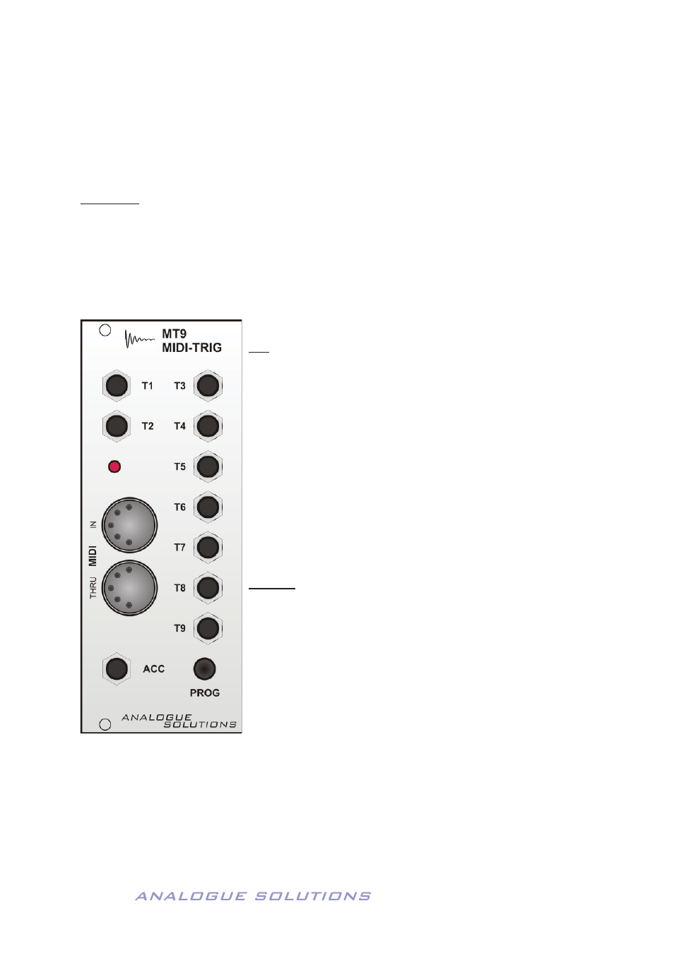 Analogue solutions, Mt9 midi to trigger / gate converter, Concussor | Analogue Solutions Concussor User Manual | Page 47 / 64