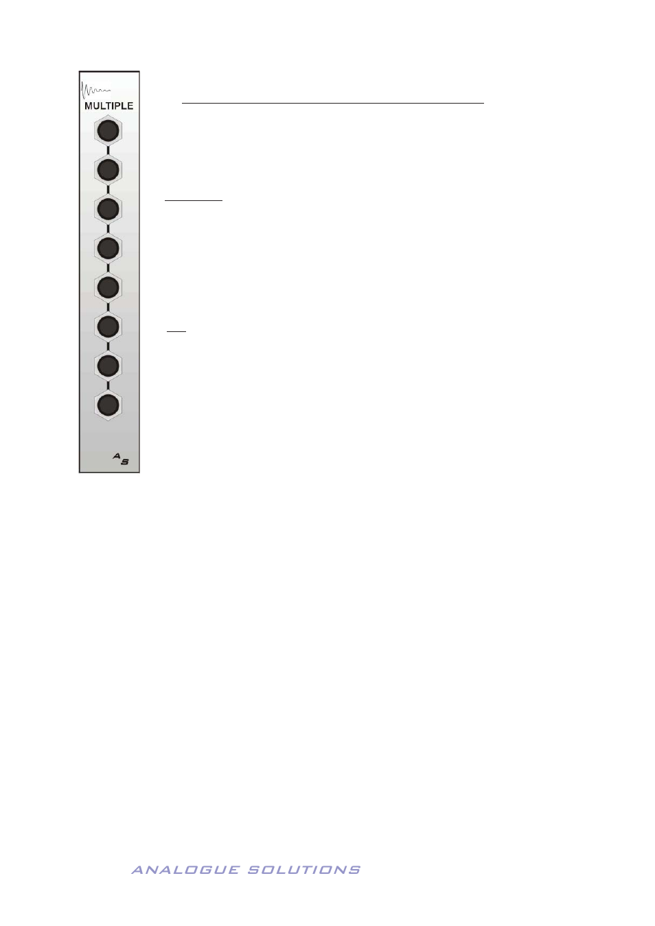 Analogue solutions, Multiple | Analogue Solutions Concussor User Manual | Page 62 / 64