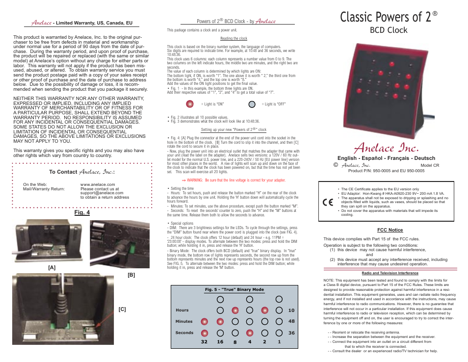 Anelace Classic Red Powers of  (through 2012) User Manual | 2 pages