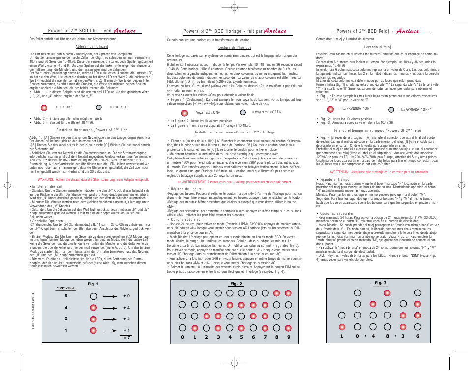 Aa n n ee ll a a cc ee | Anelace Classic Red (2005) User Manual | Page 2 / 2