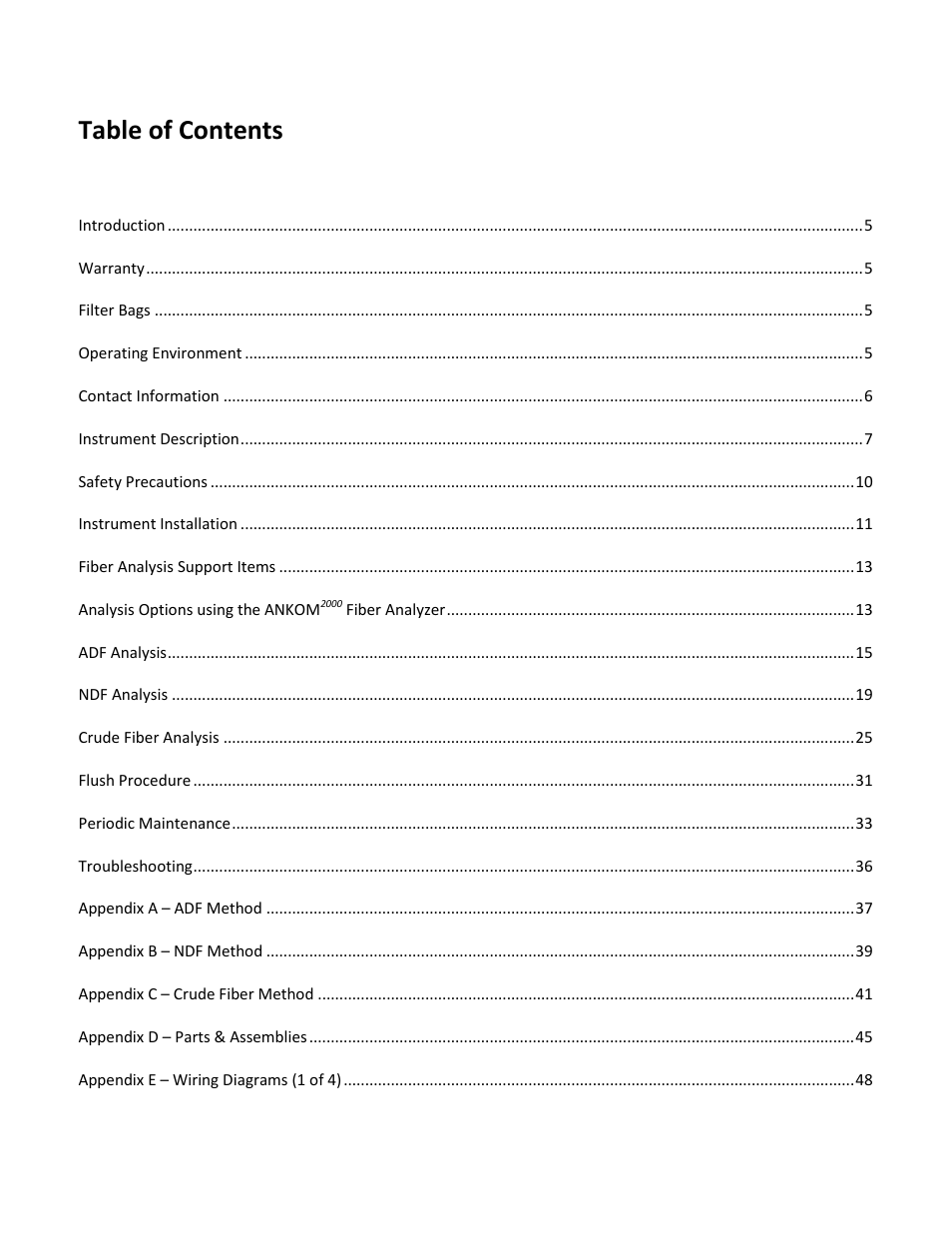 ANKOM 2000 Series User Manual | Page 3 / 52