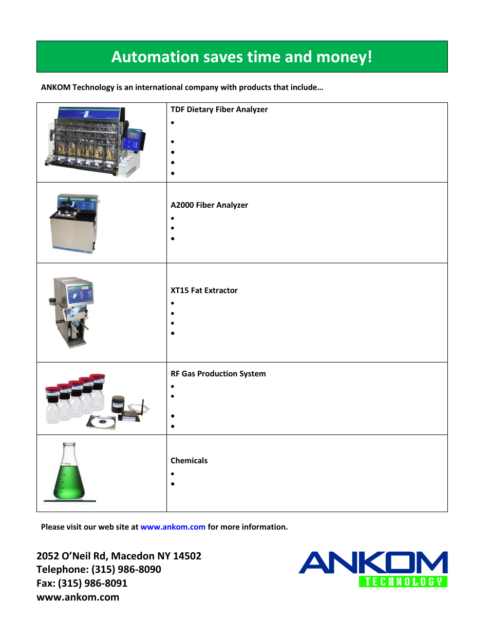 Automation saves time and money | ANKOM 2000 Series User Manual | Page 52 / 52