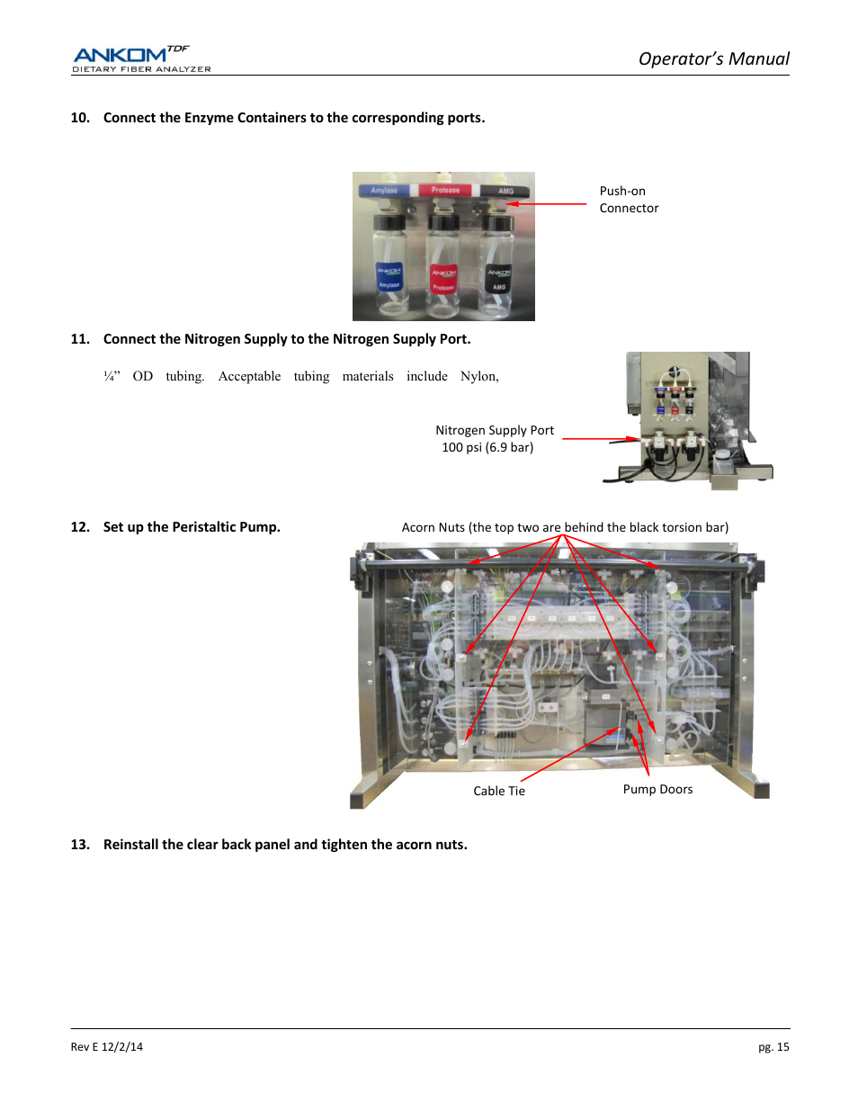 Operator’s manual | ANKOM TDF Dietary User Manual | Page 15 / 96