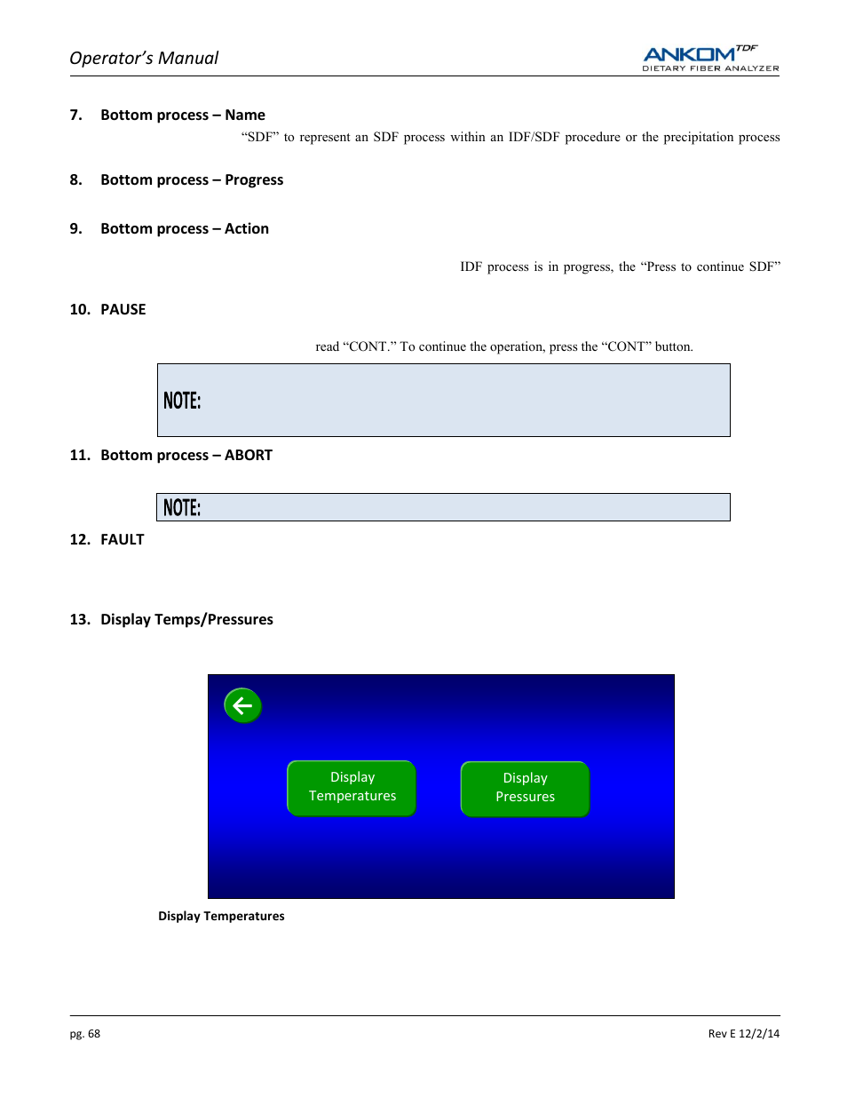 Operator’s manual | ANKOM TDF Dietary User Manual | Page 68 / 96