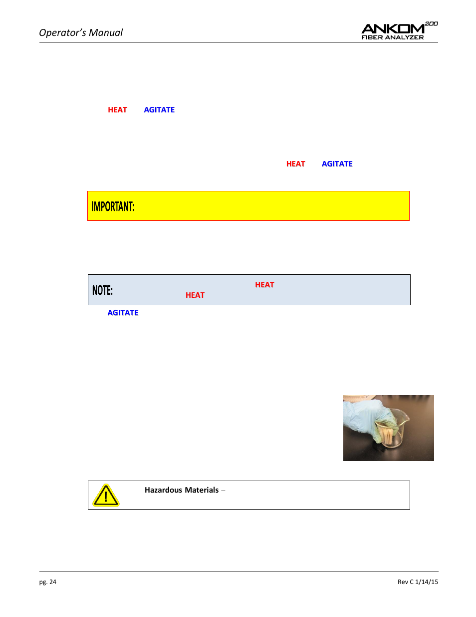 Operator’s manual | ANKOM 200 Series User Manual | Page 24 / 40
