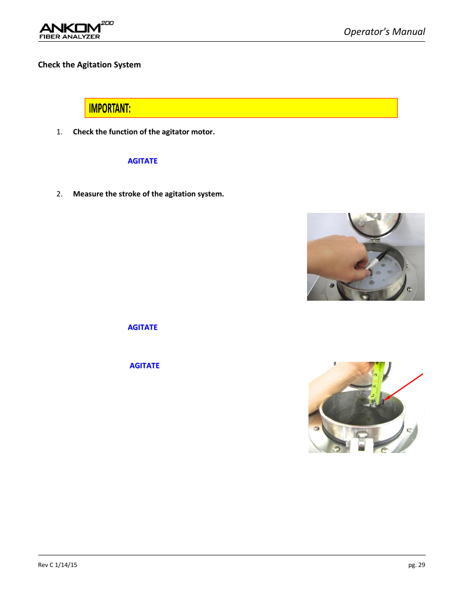 Operator’s manual | ANKOM 200 Series User Manual | Page 29 / 40