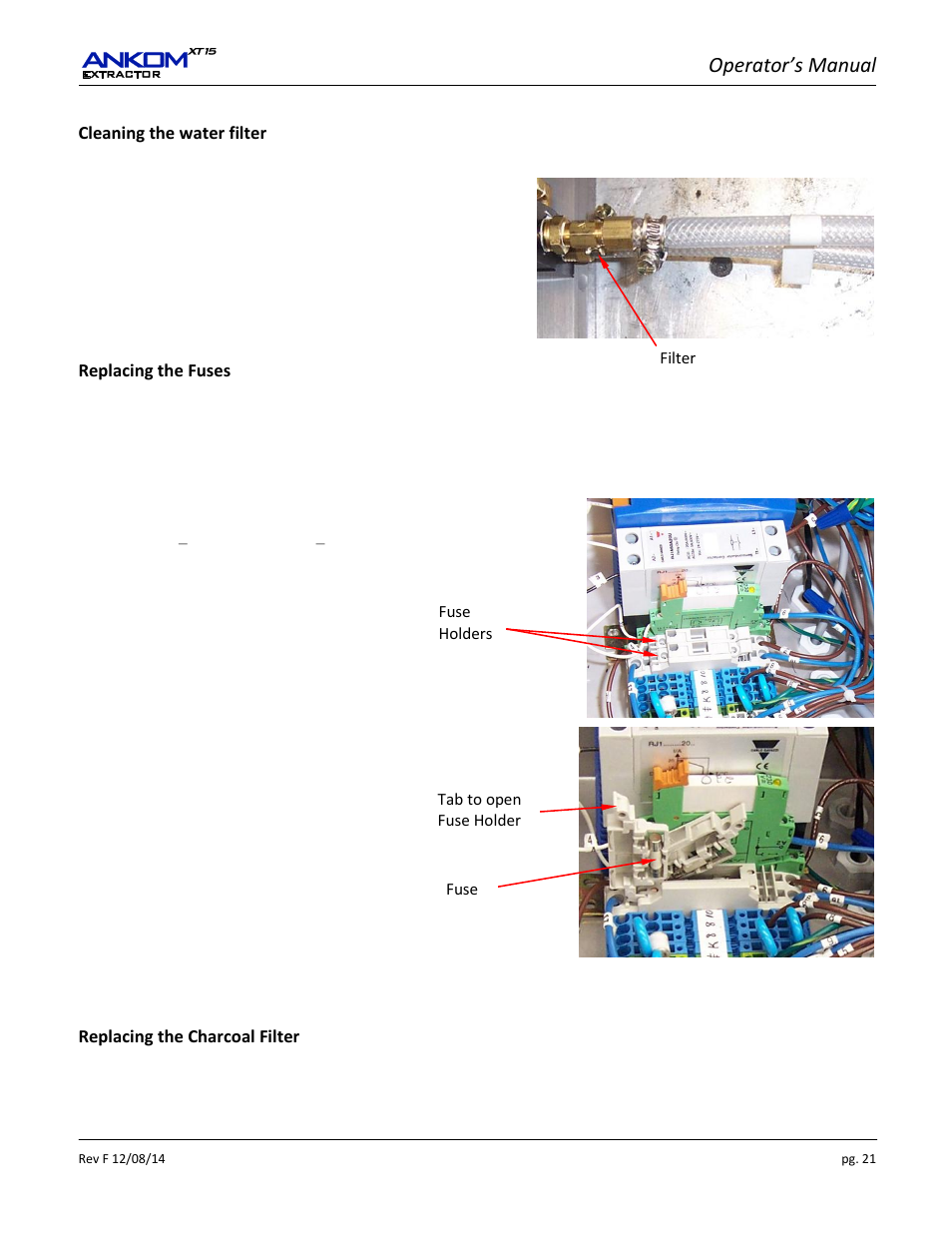 Operator’s manual | ANKOM XT15 Series User Manual | Page 21 / 32