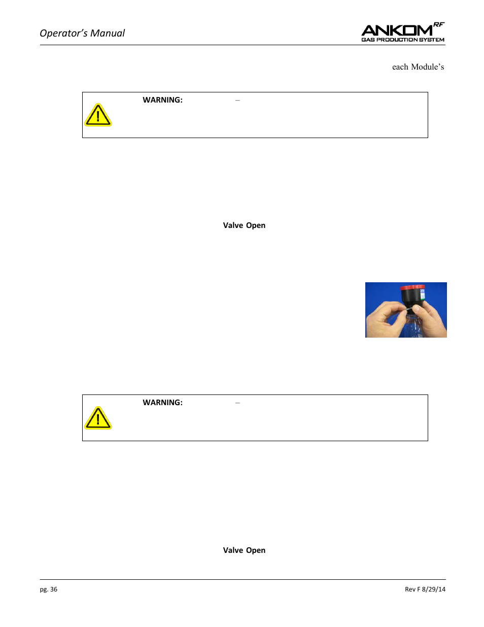 Operator’s manual | ANKOM RF User Manual | Page 36 / 48