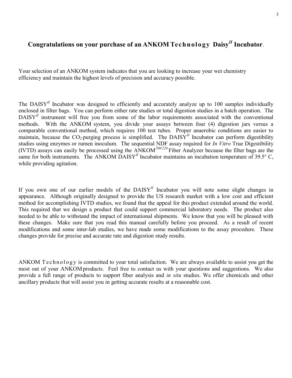ANKOM Daisy User Manual | Page 3 / 16