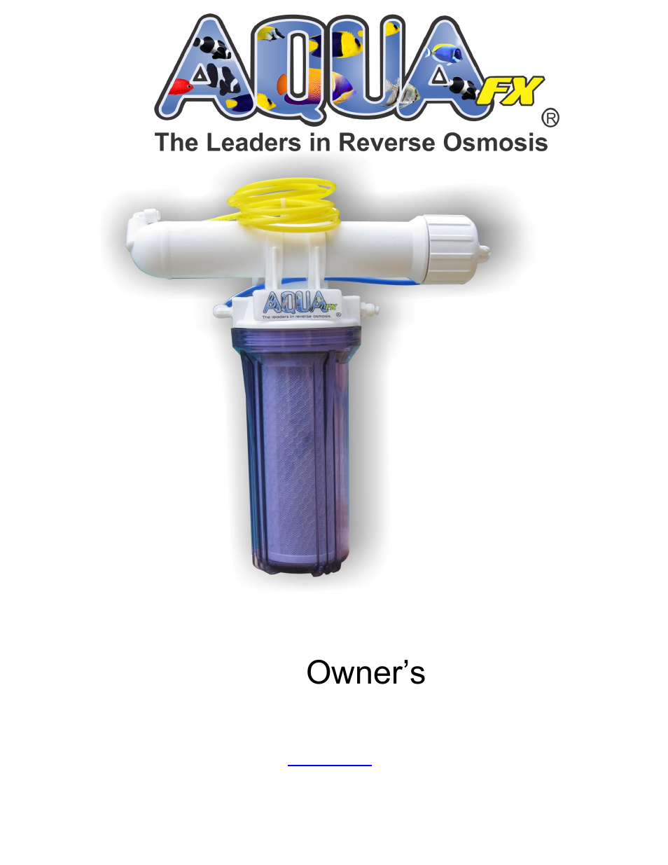 AquaFX The AquaFX Stingray User Manual | 8 pages