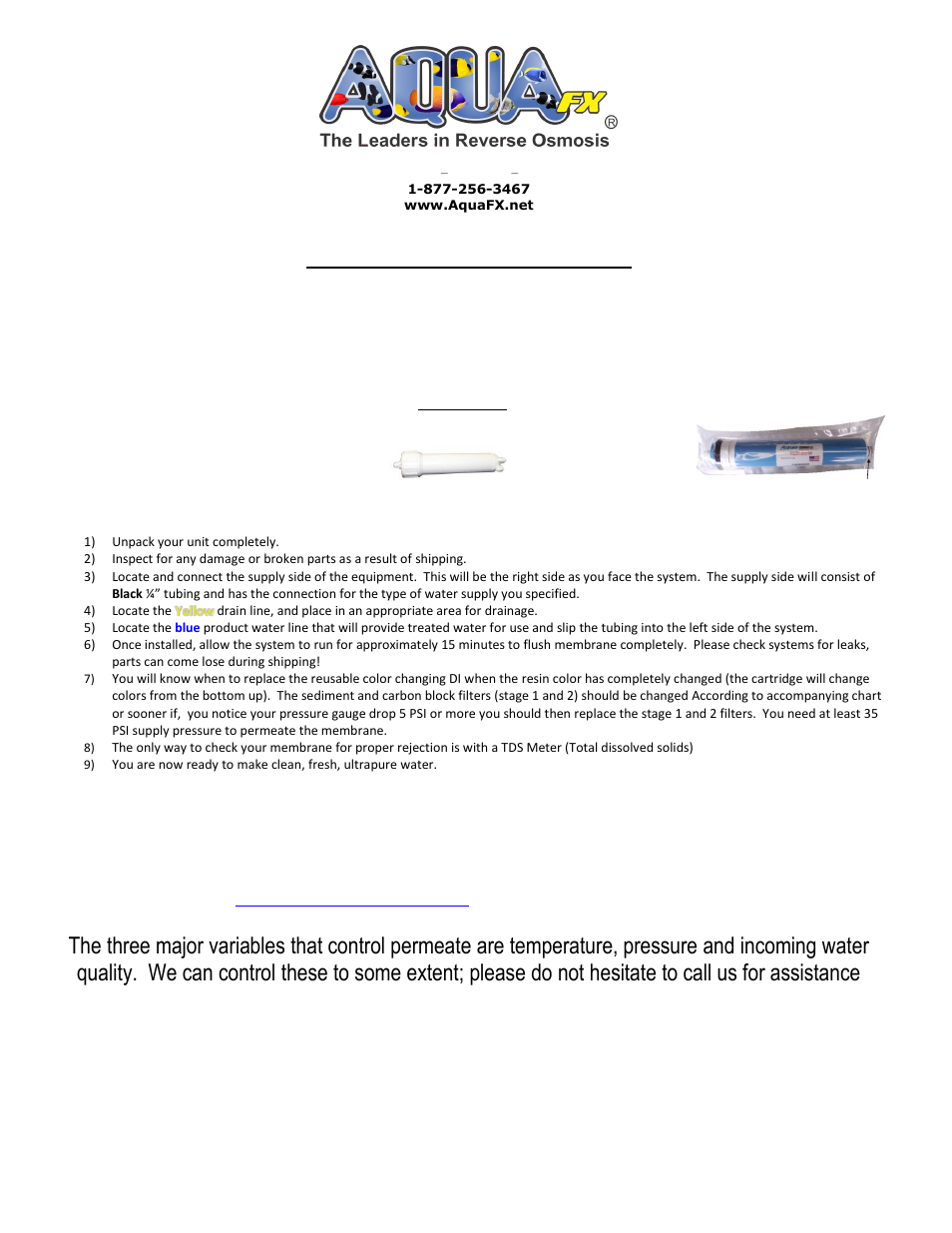 AquaFX The AquaFX Barracuda RO/DI User Manual | Page 2 / 8