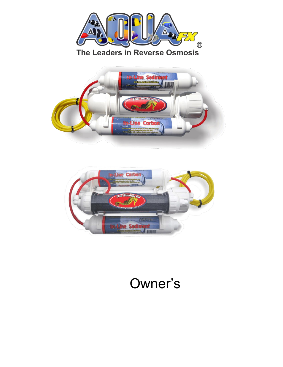 AquaFX The AquaFX Seahorse Inline RO/DI User Manual | 8 pages