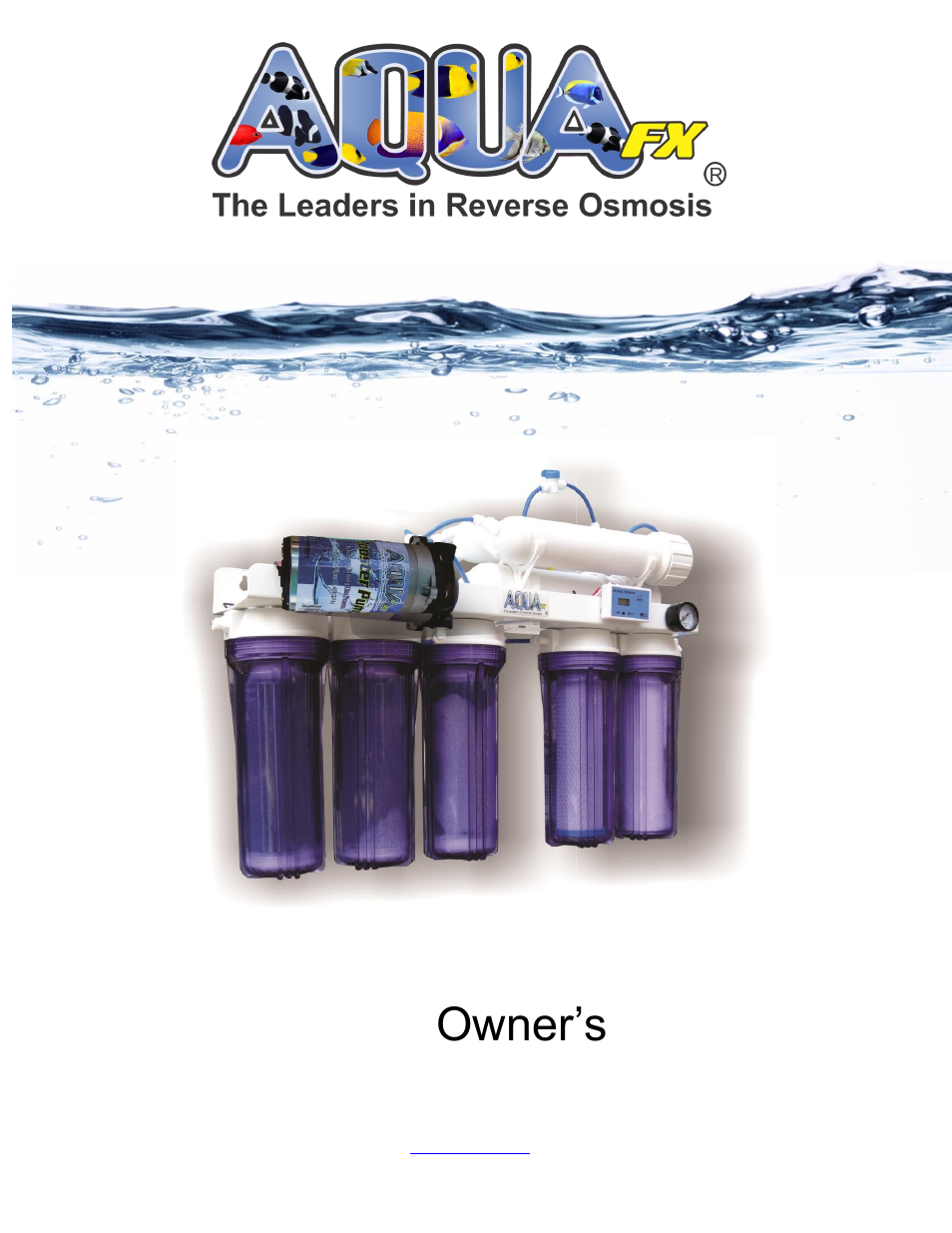 AquaFX The AquaFX 300 GPD Great White RO/DI User Manual | 8 pages
