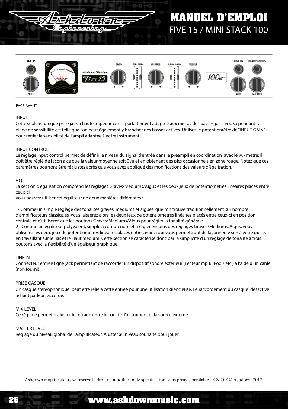 Ashdown ABM NEO C210 User Manual | Page 26 / 34