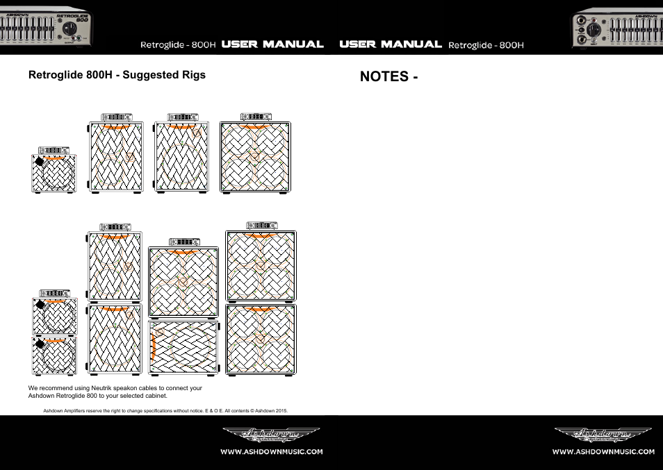 Ashdown RETROGLIDE-800 User Manual | Page 4 / 5