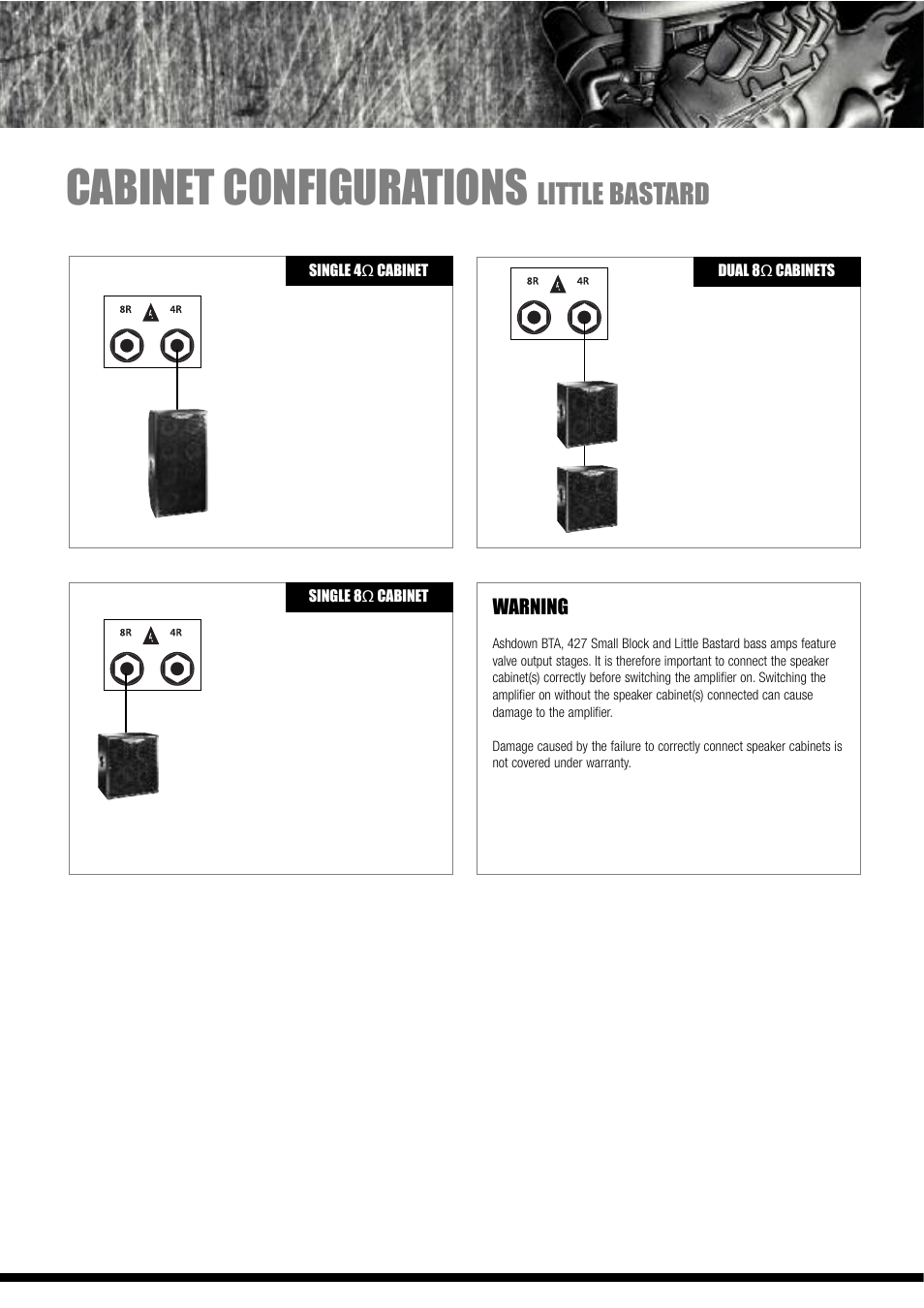 Cabinet configurations, Little bastard | Ashdown 550 SPYDER User Manual | Page 11 / 12
