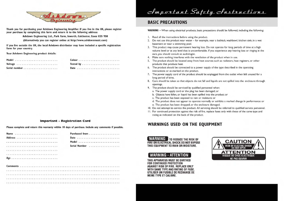 Ashdown EB 180 HEAD User Manual | Page 2 / 6