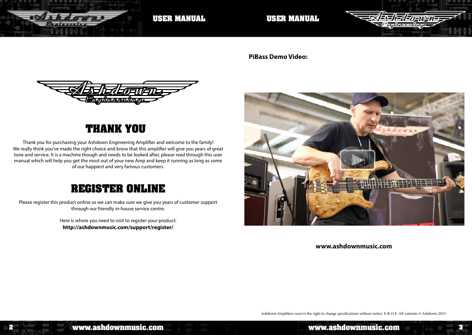 Ashdown PIBASS - 240 User Manual | Page 2 / 5