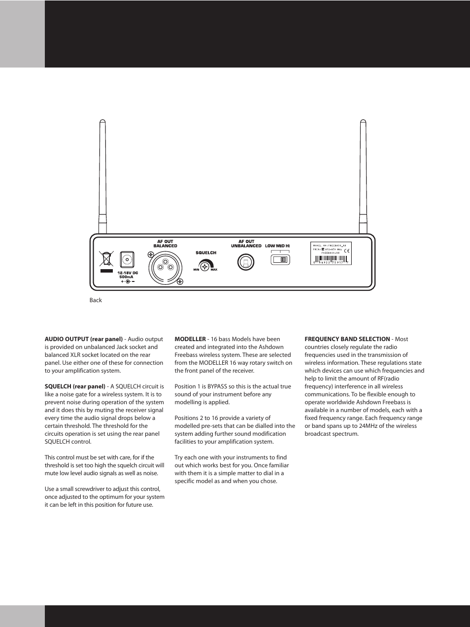 Ashdown FREEBASS User Manual | Page 7 / 11
