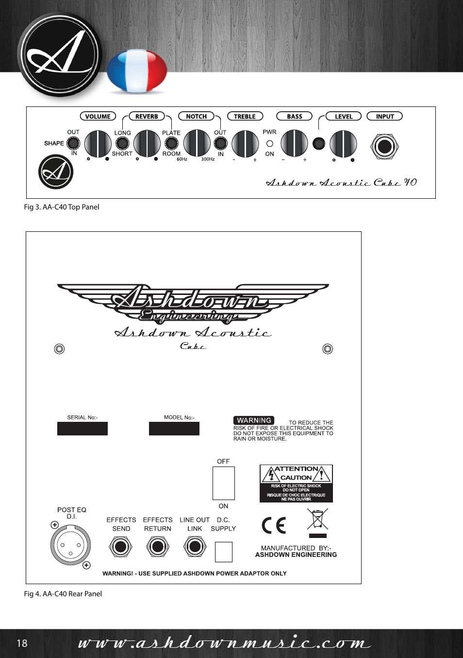 User manual | Ashdown Acoustic 100 - BK User Manual | Page 18 / 22