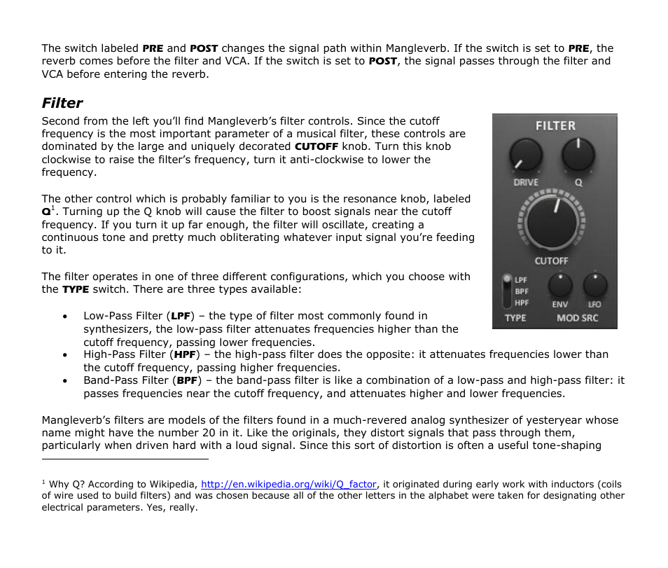 Filter | Audio Damage Mangleverb User Manual | Page 7 / 13