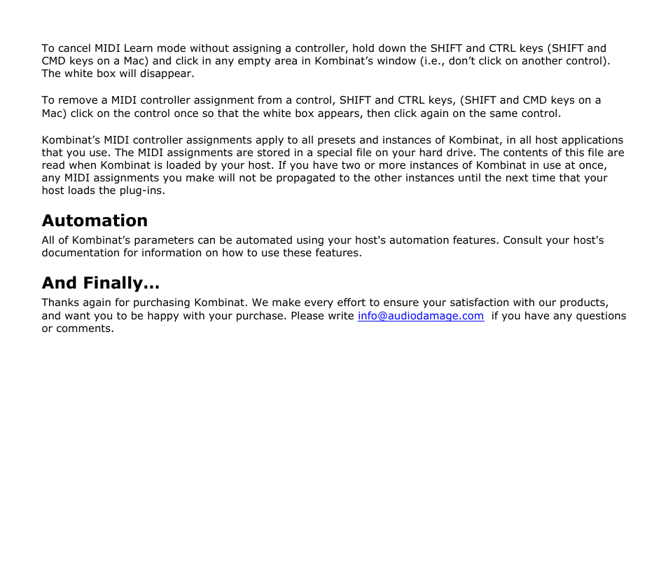 Automation, And finally | Audio Damage Kombinat Dva Upgrade User Manual | Page 17 / 17