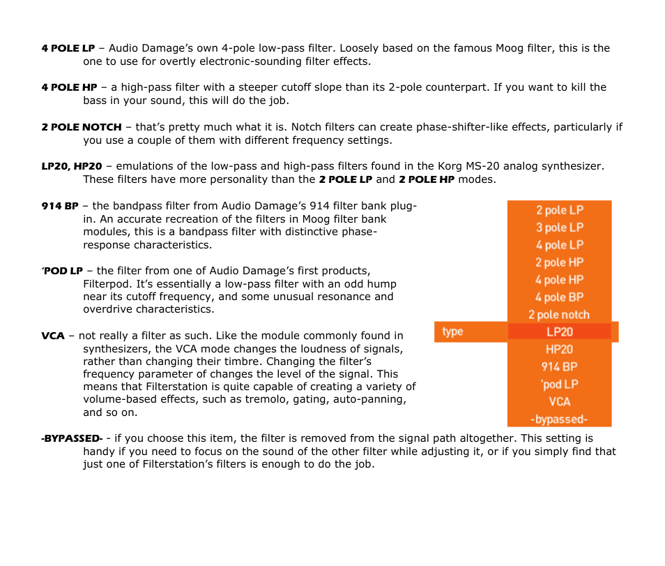 Audio Damage Filterstation User Manual | Page 9 / 18