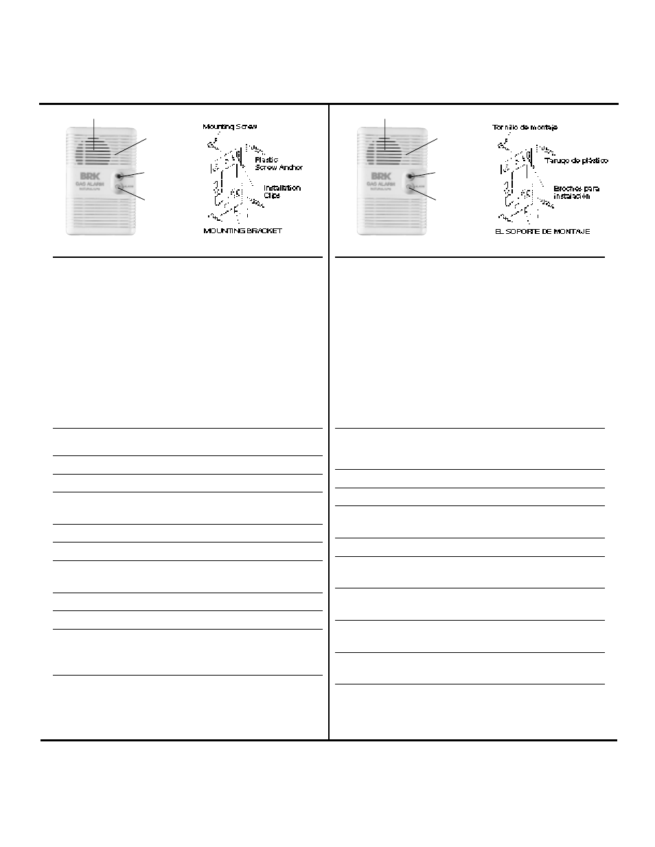 Ac powered gas alarm | BRK electronic MPG120 User Manual | Page 2 / 2