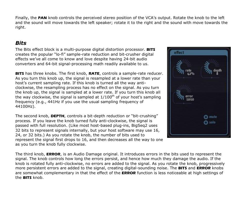 Bits | Audio Damage BigSeq2 User Manual | Page 13 / 24