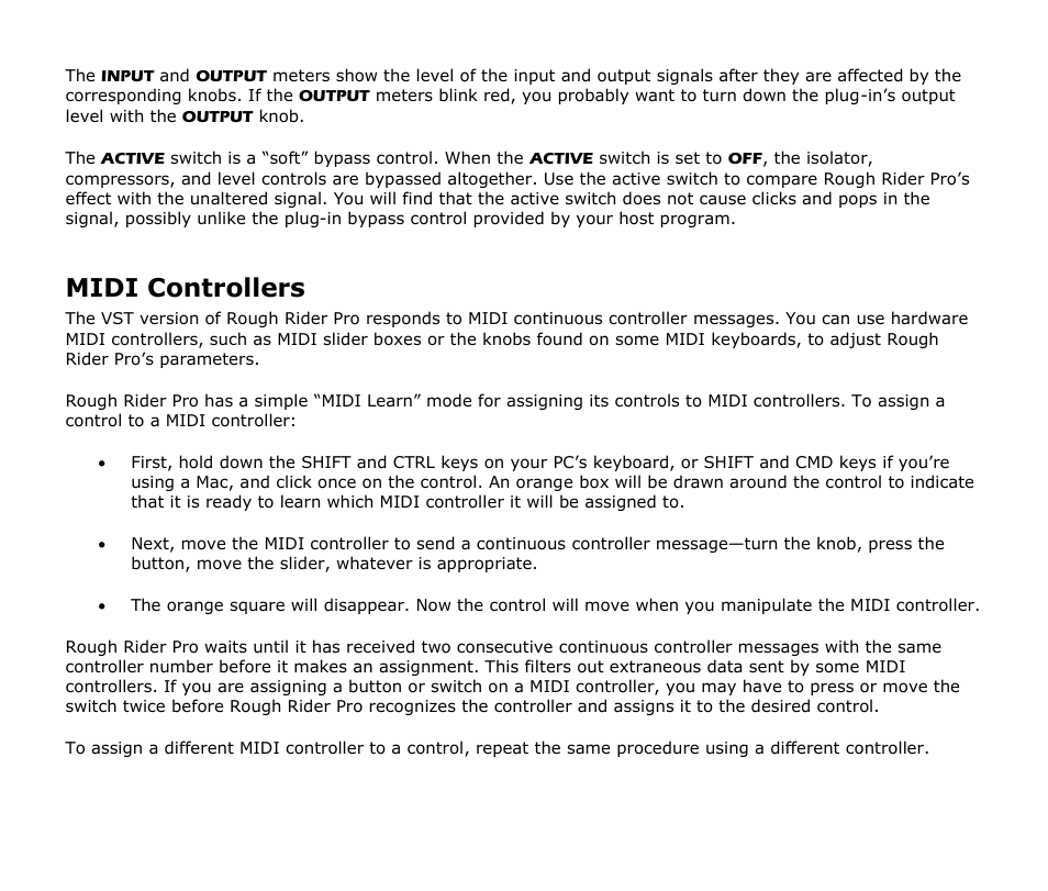 Midi controllers | Audio Damage Rough Rider Pro User Manual | Page 11 / 12