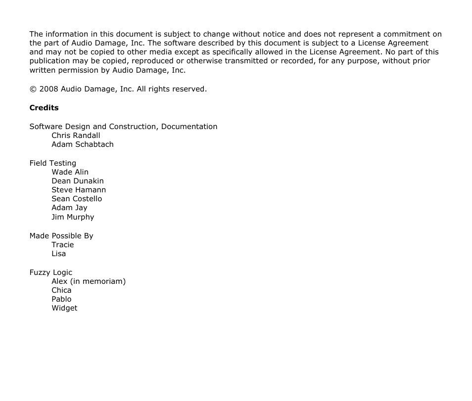 Audio Damage Rough Rider Pro User Manual | Page 2 / 12