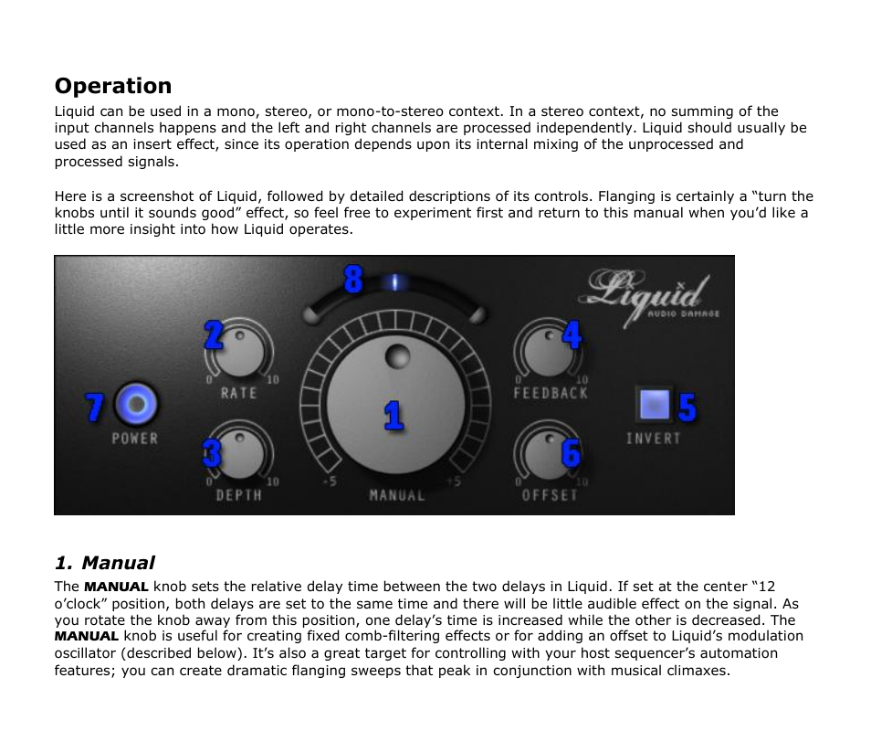 Operation | Audio Damage Liquid User Manual | Page 9 / 13