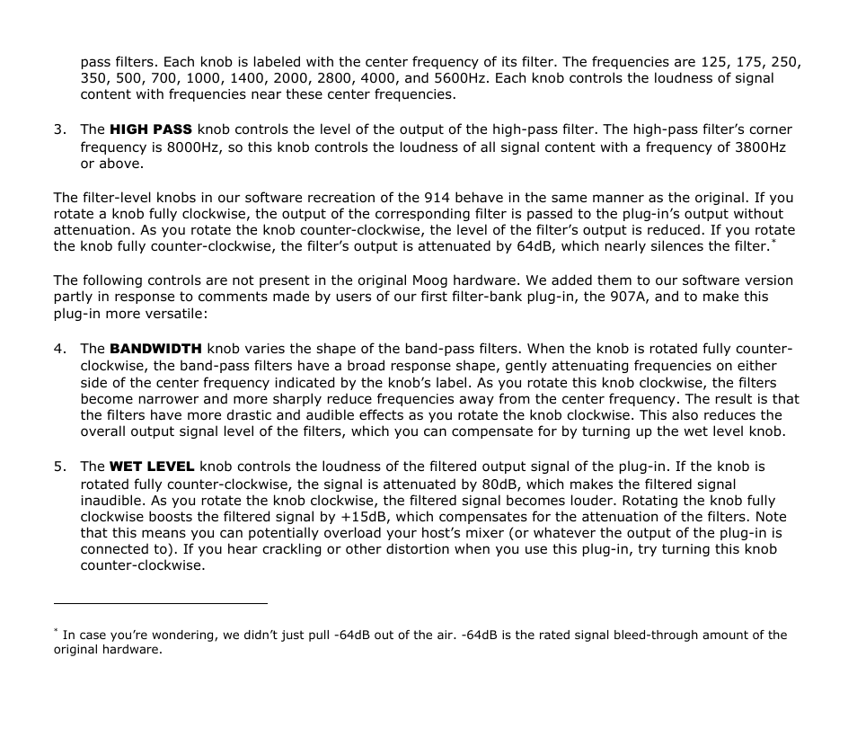 Audio Damage 914 Fixed Filter Bank Upgrade From 907a User Manual | Page 8 / 10