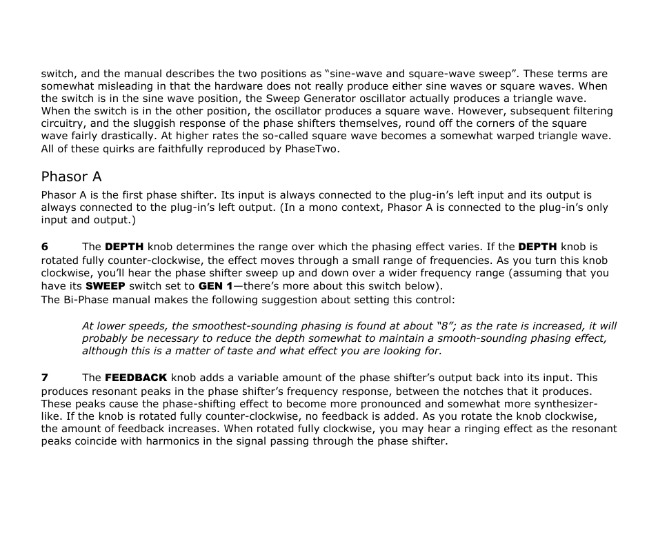 Phasor a | Audio Damage Phase Two User Manual | Page 10 / 16
