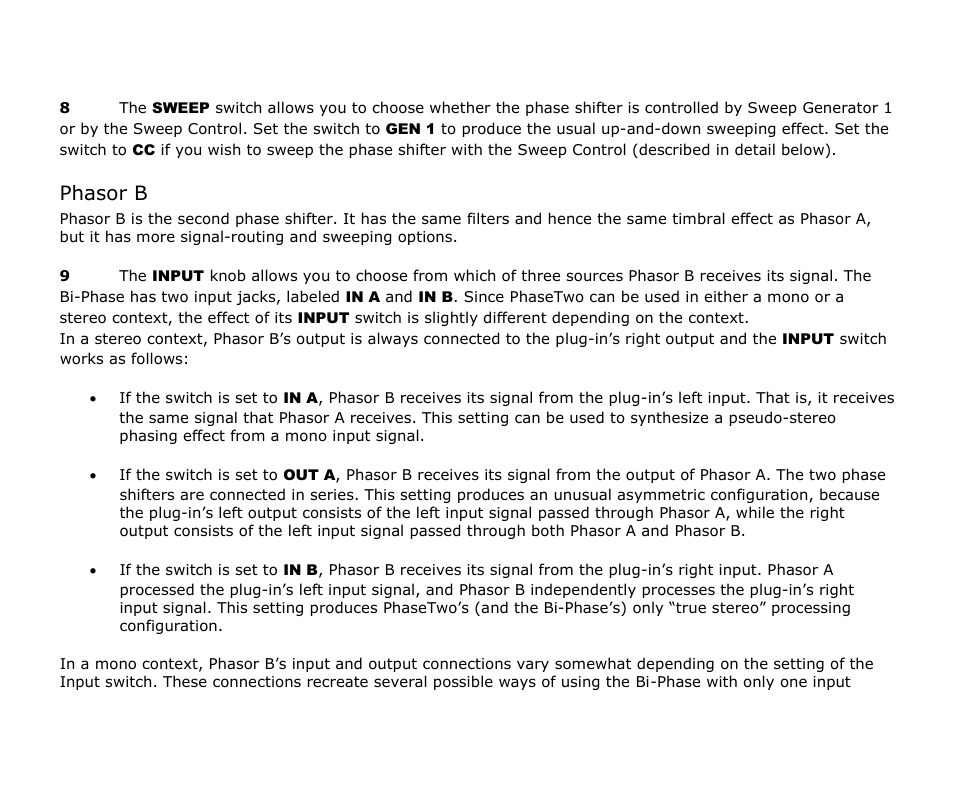 Phasor b | Audio Damage Phase Two User Manual | Page 11 / 16