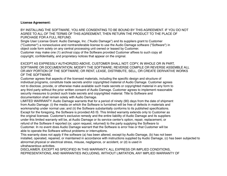 Audio Damage Basic User Manual | Page 3 / 13