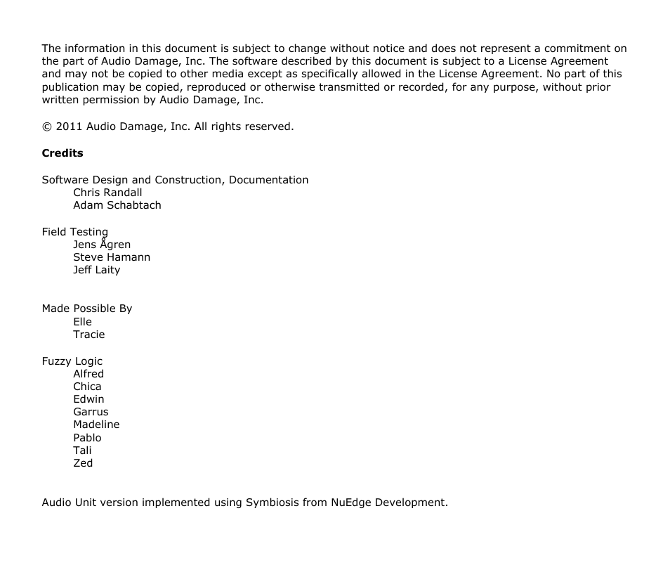Audio Damage Phosphor User Manual | Page 2 / 21