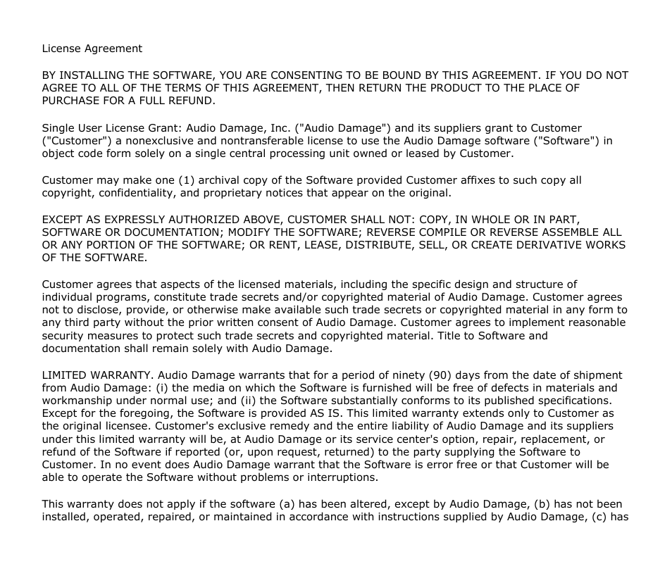 Audio Damage Phosphor User Manual | Page 3 / 21