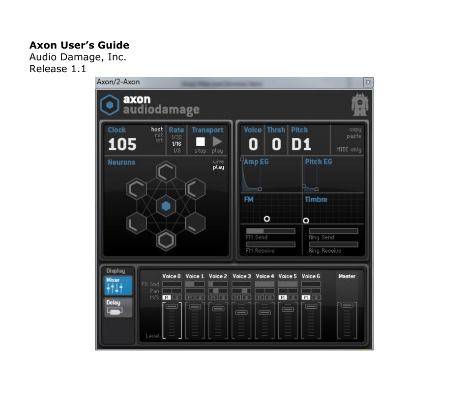 Audio Damage Axon User Manual | 22 pages