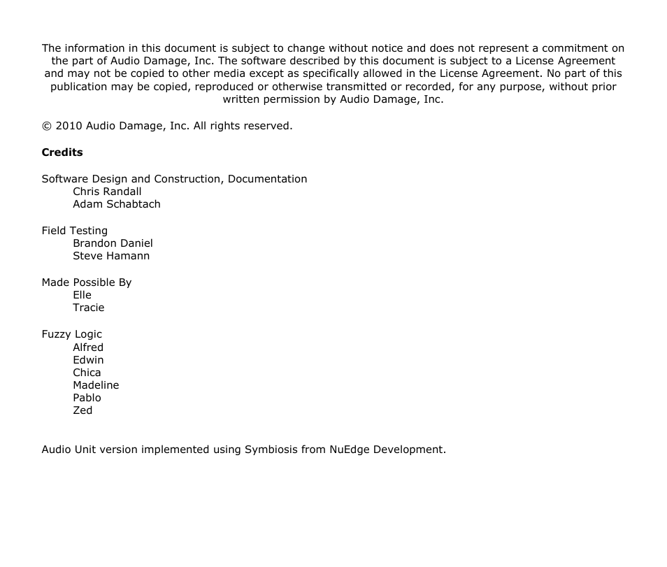 Audio Damage Axon User Manual | Page 2 / 22